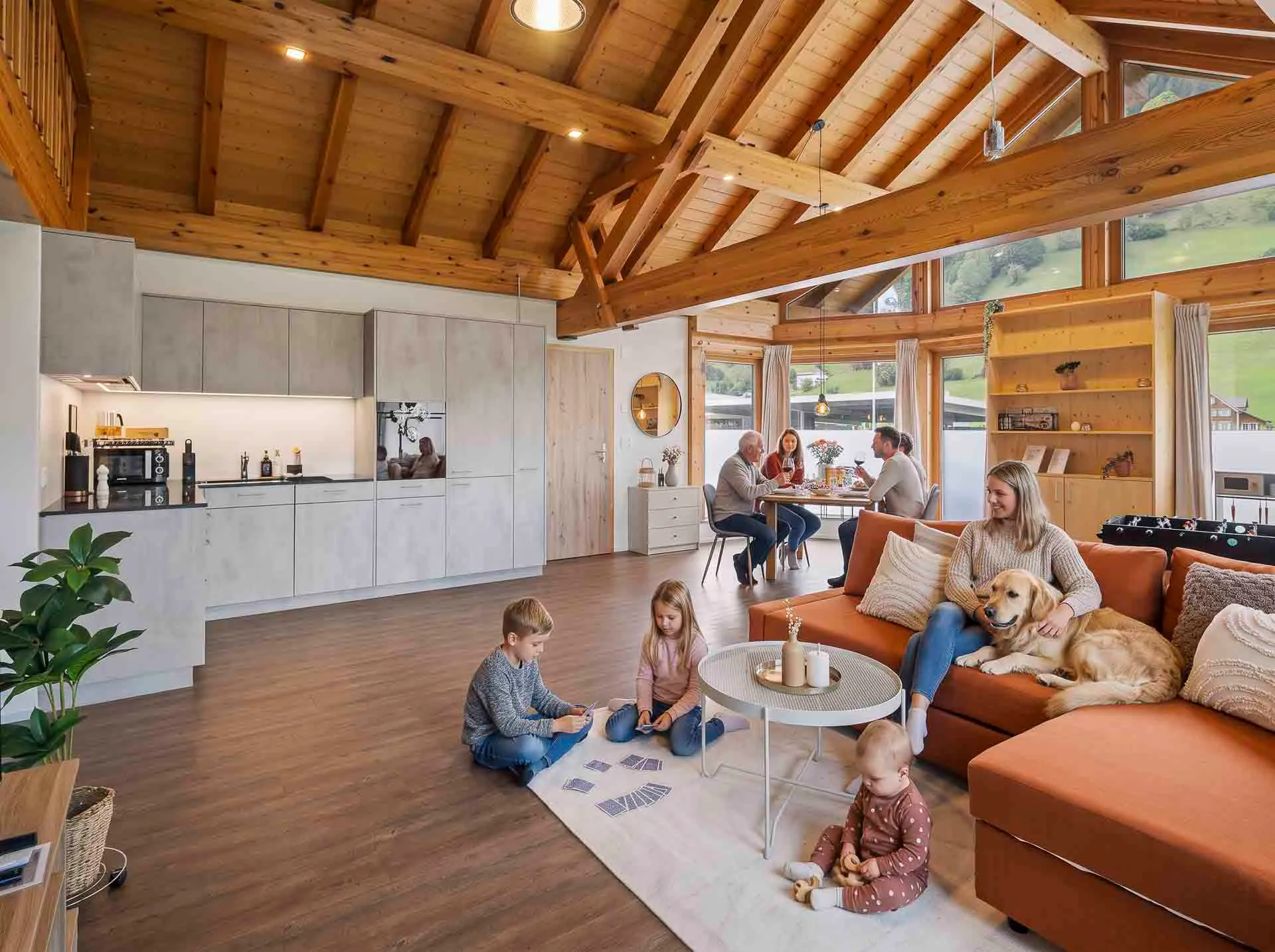 Ferien mit zwei Familien: zwei Wohnungen, ein Haus